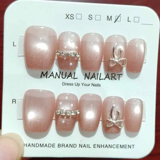 Girly Glam Press-On Nails – 10PCS